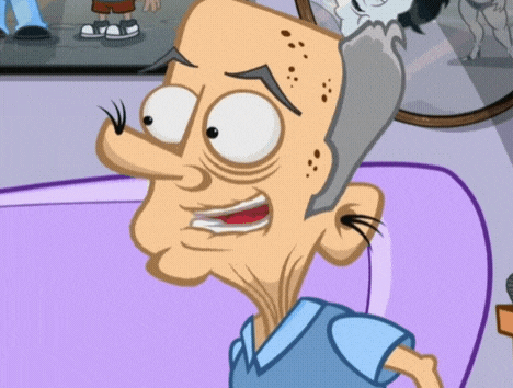 a cartoon drawing of a man with a very long nose