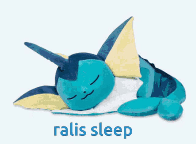 a stuffed animal with the words " ratis sleep " underneath it