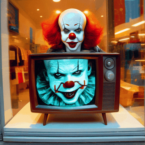 Pennywise Tv GIF - Pennywise Tv Store GIFs