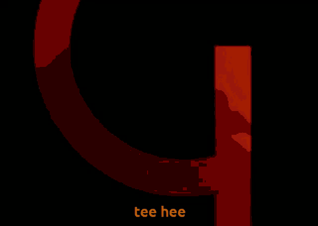 a silhouette of a person with the word tee hee in the lower right corner