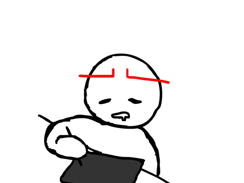 a black and white drawing of a person with the words uykunuz gelince uyuyun above them