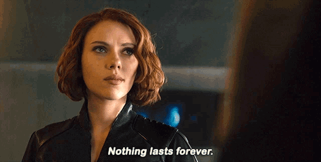 The Avengers Black Widow GIF - The Avengers Black Widow Nothing Lasts Forever GIFs