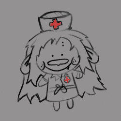 a black and white drawing of a monkey with a red cross on his chest .