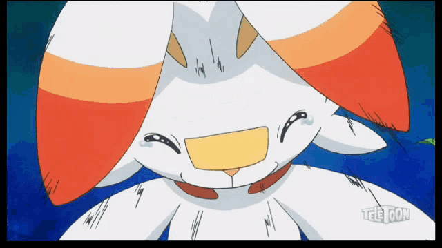 a close up of a cartoon character with the words teletoon on the bottom right