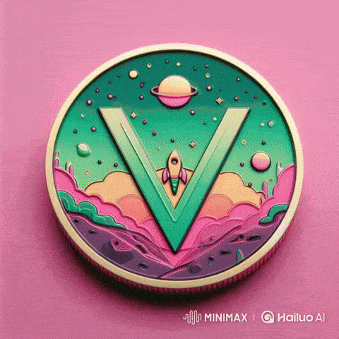a coin with a letter v on it and a rocket