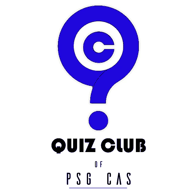 a blue question mark with the words quiz club of psg cas