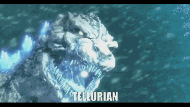 a picture of a monster with the word tellurian written below it