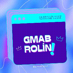 gmab rolin is written in white on a purple background