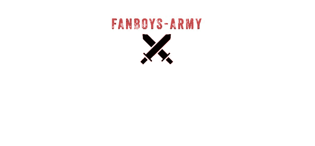 a logo for fanboys-army shows two crossed swords