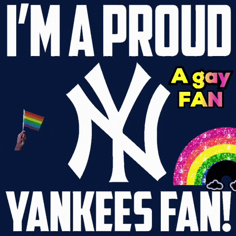 a poster that says ' i 'm a proud yankees fan '