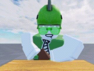a cartoon character wearing green glasses and a green helmet is reading a book .