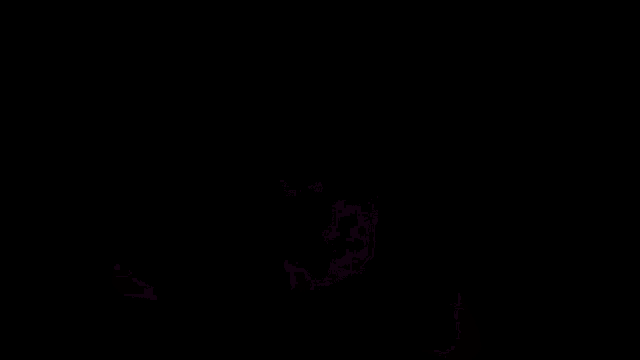 a blurred image of a person holding a purple object with the letters y and o visible