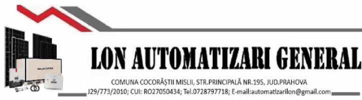 a logo for lon automatizari general shows a building