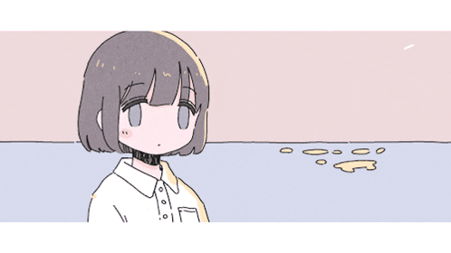 a drawing of a girl with short hair and a choker around her neck