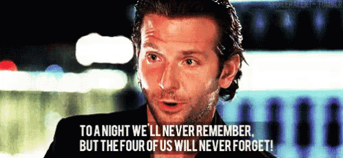 To Not Remembering GIF - Bradleycooper Never Forget Hangover GIFs