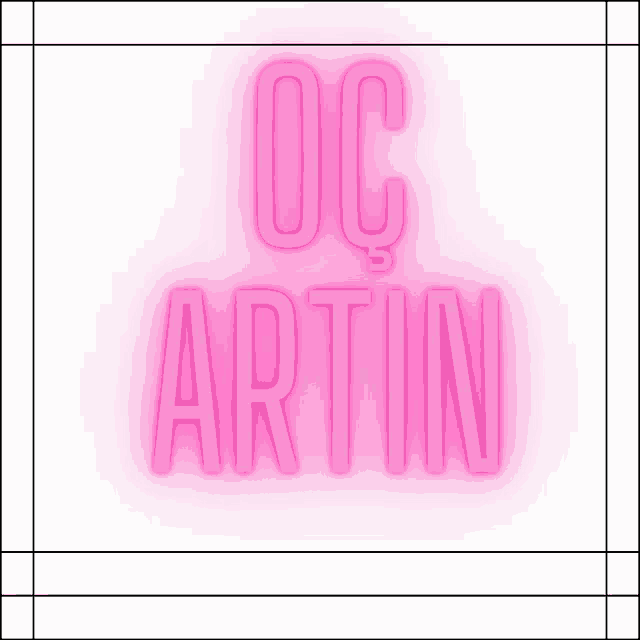 a pink neon sign that says oc artin on it