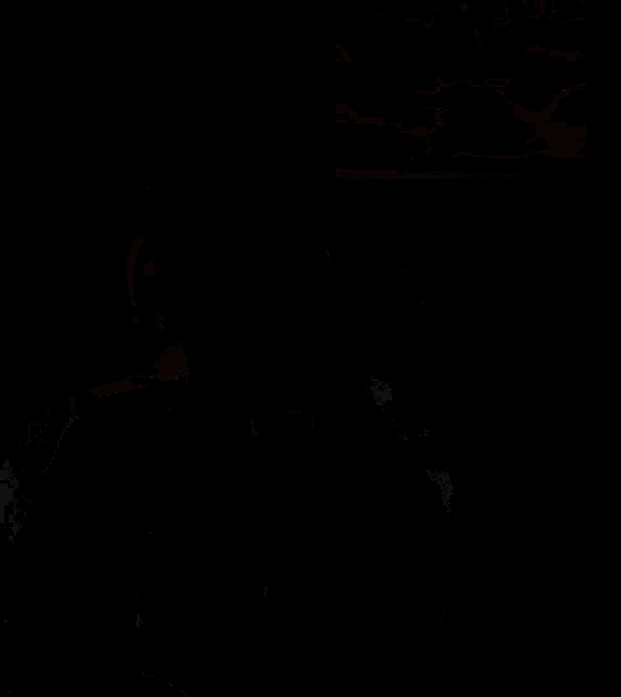 a man sitting in front of a microphone with a night terrors logo