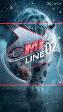 a picture of a snow leopard with the words cmi line 02