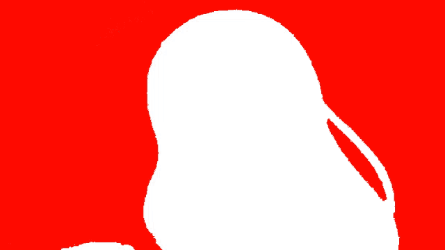 three silhouettes of people singing into microphones with a red background