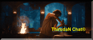 a man is kneeling down in front of a fire with the words thirdan chat written below him