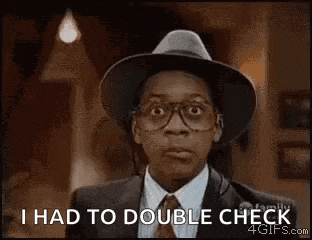 a young man wearing a hat and glasses is saying `` i had to double check `` .