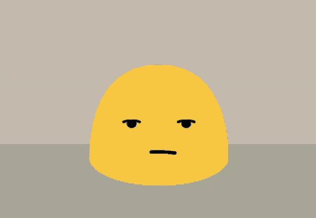 a yellow smiley face with a surprised look on his face