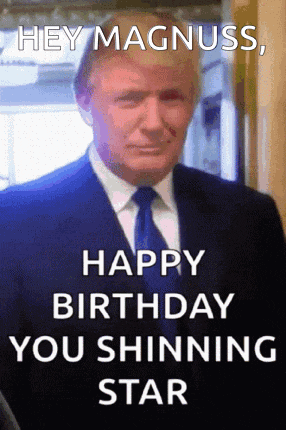 a picture of a man in a suit and tie with the caption happy birthday you shinning star