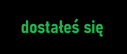 green text on a black background that says " dostates sie "