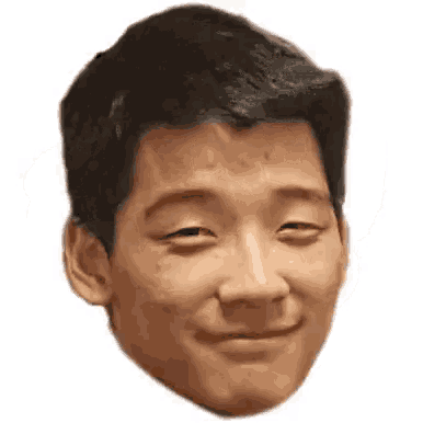 a close up of a man 's face with his eyes closed and a smile .