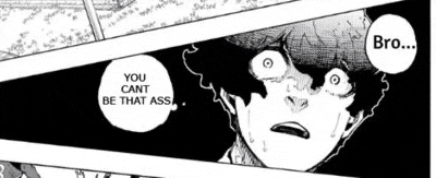 a black and white drawing of a person with a speech bubble that says `` you can t be that ass '' .