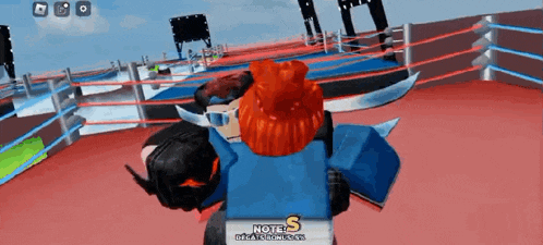 a video game character is fighting another character in a wrestling ring