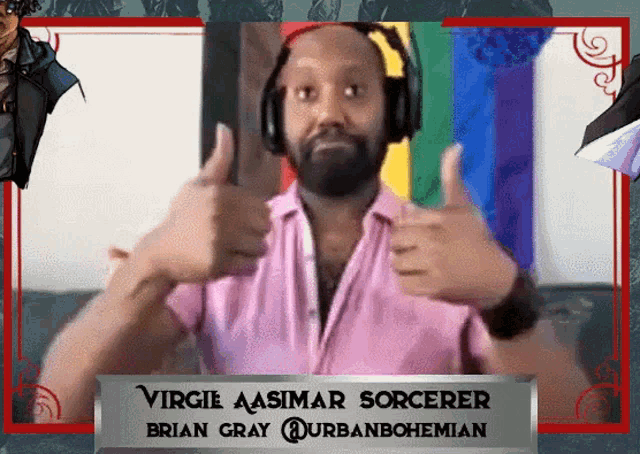 virgie aasimar sorcerer brian gray urbanbohemian giving a thumbs up
