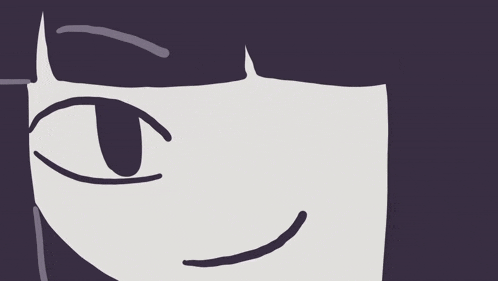 a drawing of a person 's face with a black eye