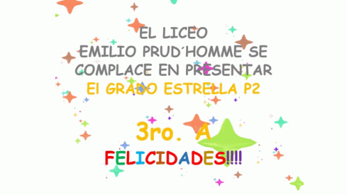 Felicidades3ro A Emilio Prud GIF - Felicidades3ro A Emilio Prud Stars GIFs