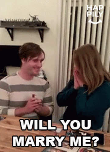 Will You Marry Me Happily GIF - Will You Marry Me Happily Take You Hand In Marriage GIFs