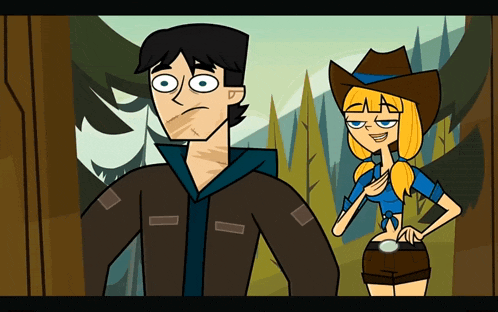 a man and a woman are standing next to each other