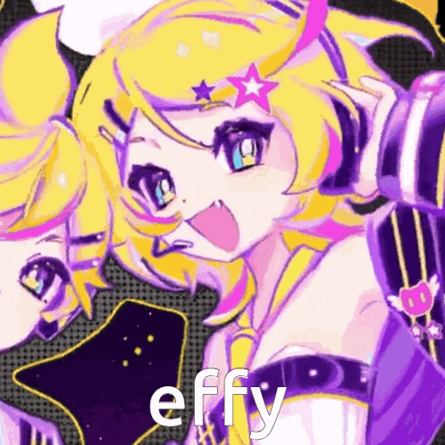 a drawing of a girl with the word effy written on it