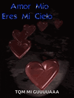 a picture of hearts with the words amor mio eres mi cielo
