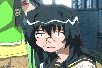 a girl with glasses is making a funny face with imgflip.com in the lower right corner