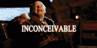 a man 's face is shown with the word inconceivable written above it