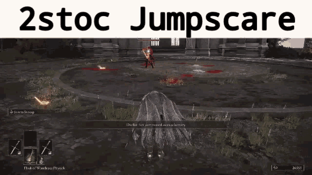 a screenshot of a video game with the words 2stoc jumpscare on the bottom .