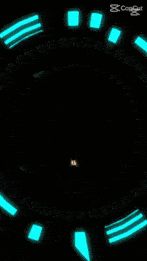 a lightning strike in the middle of a circle that says capcut on the bottom
