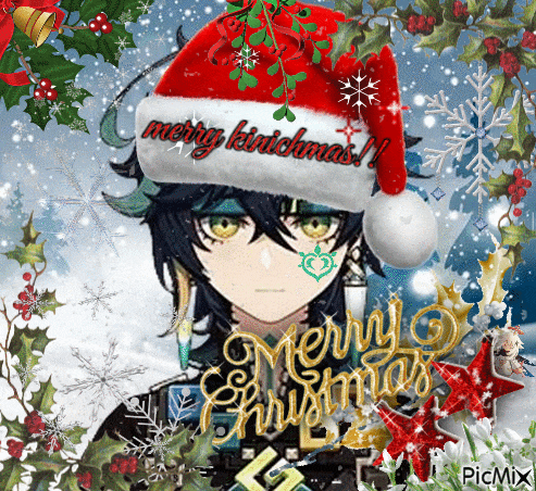 a picture of a person wearing a santa hat with merry christmas written on it