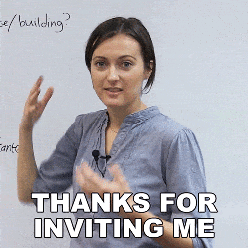 Thanks For Inviting Me Jade Joddle GIF - Thanks For Inviting Me Jade Joddle Engvid GIFs