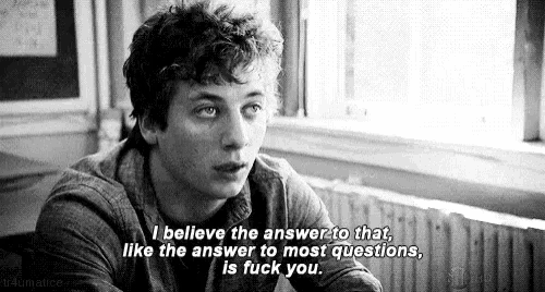a black and white photo of a young man sitting in front of a window with a quote from shameless .