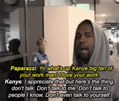 Kanye West Shh GIF - Kanye West Shh Dont Talk To Me GIFs