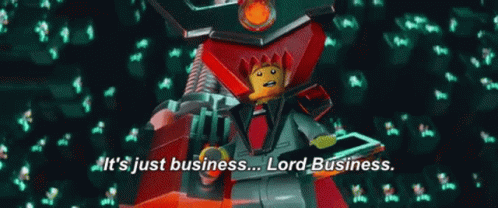 The Lego Movie Lord Business GIF - The Lego Movie Lord Business Its Just Business GIFs