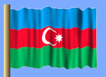 a red green and blue flag with a white crescent moon and star on it