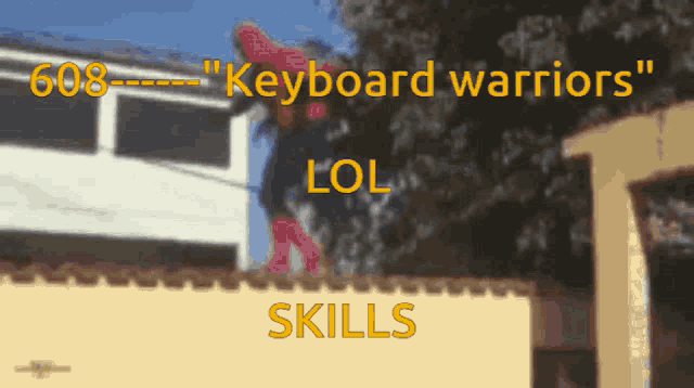 keyboard warriors lol skills is written on a yellow background