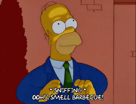 July GIF - Homer Simpsons I Smell Barbecue The Simpsons GIFs